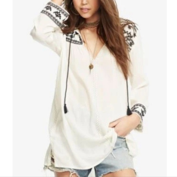 Denim & Supply Ralph Lauren Tops - Denim & Supply Ralph Lauren Gauzy Cotton Southwestern Embroidered Boho Tunic Top